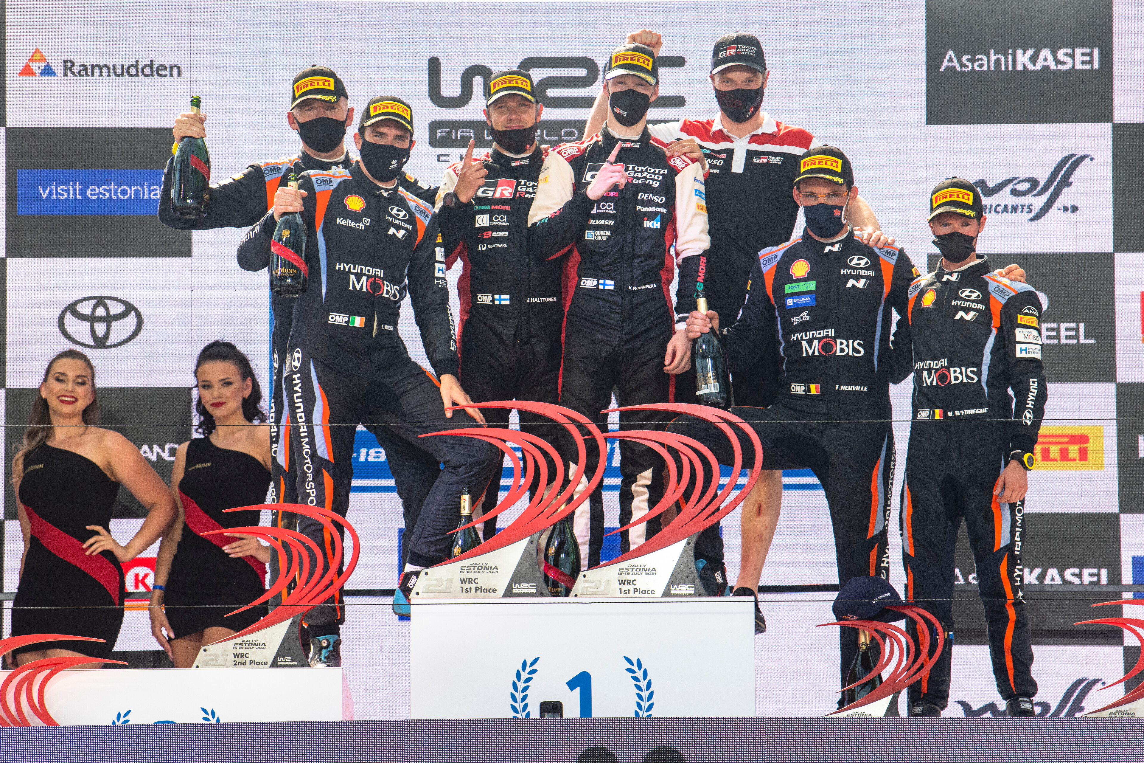 Kalle Rovanpera, Craig Breen and Thierry Neuville