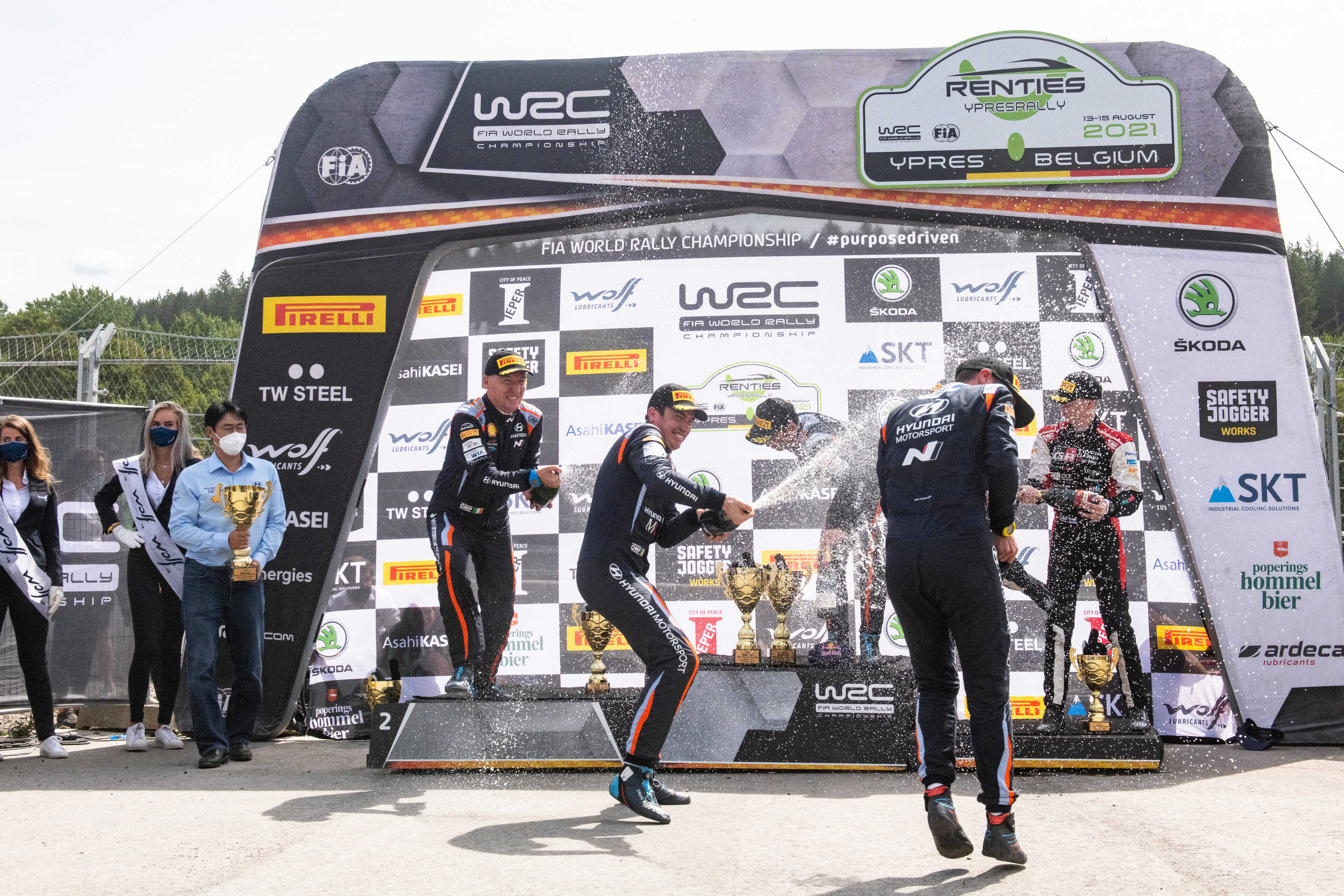 Craig Breen, Kalle Rovanpera, Thierry Neuville